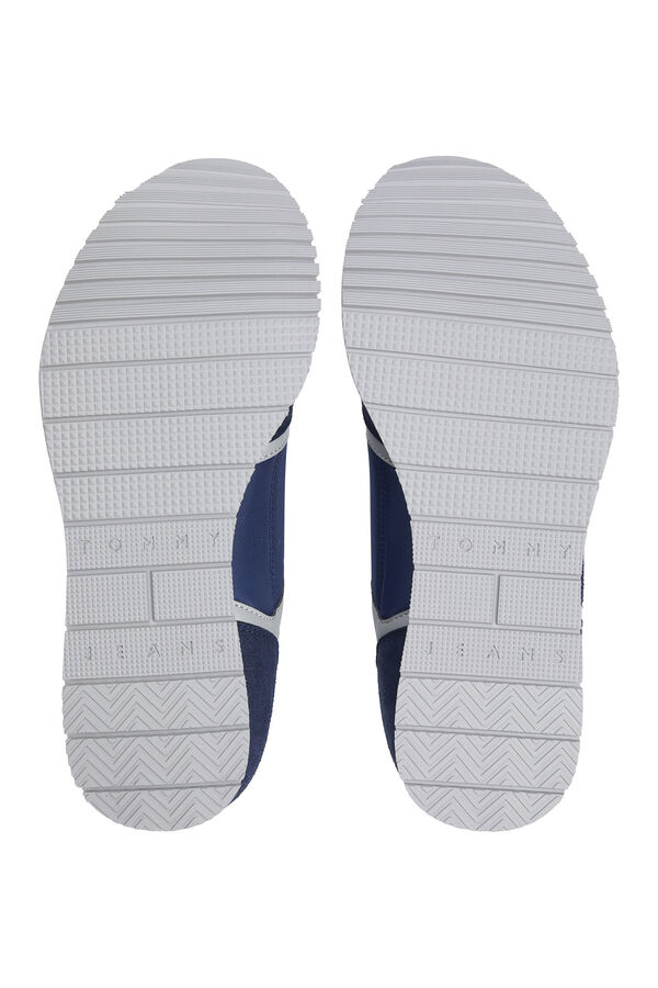 Tommy Jeans T&ecirc;nis azul marinho masculino com a bandeira da Tommy Jeans. azul