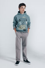 Springfield Kids Boys' slim-fit comfort chinos pants Siva