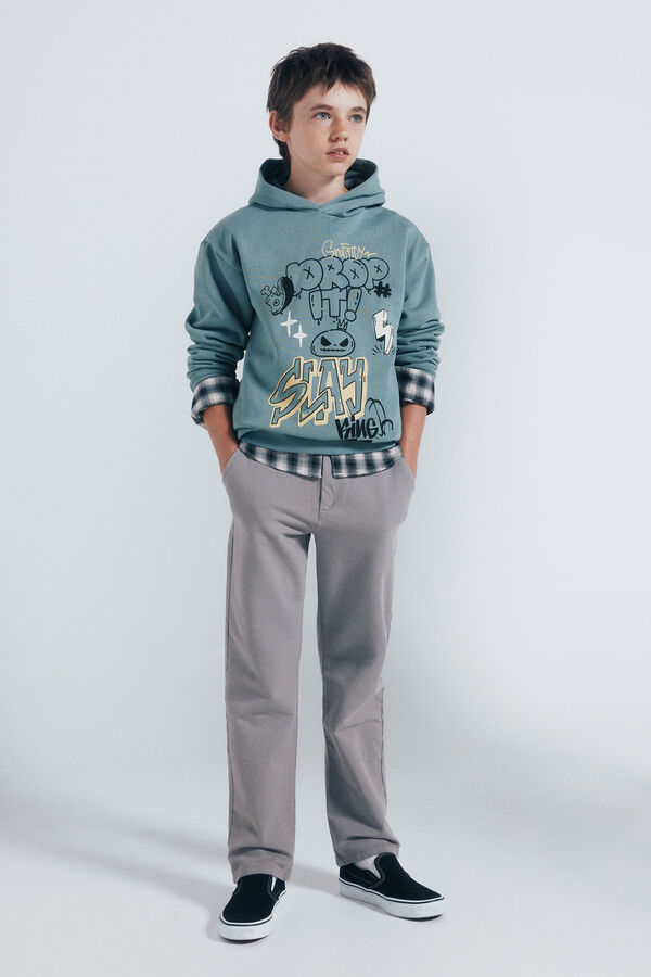 Springfield Kids Boys' slim-fit comfort chinos pants Siva