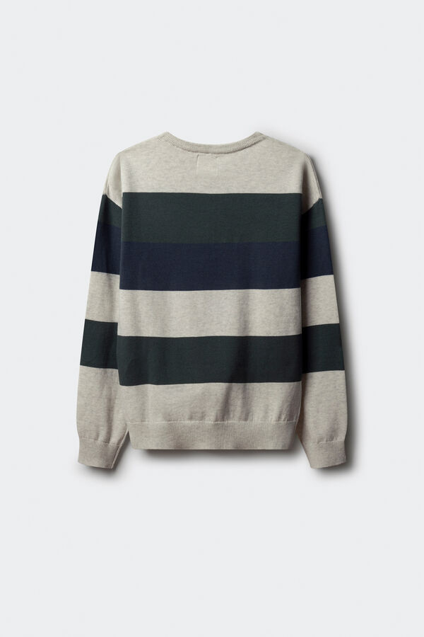 Springfield Kids Basic striped sweater for boys Zelena