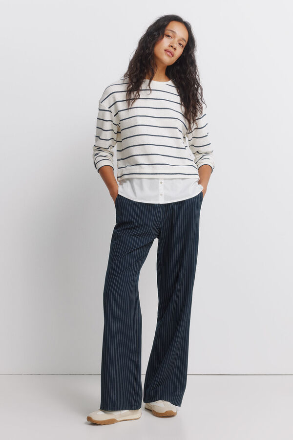 Springfield Majica Chenilla bimateria Bež