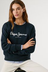 Pepe Jeans Sudadera Cuello Redondo Con Logo azul