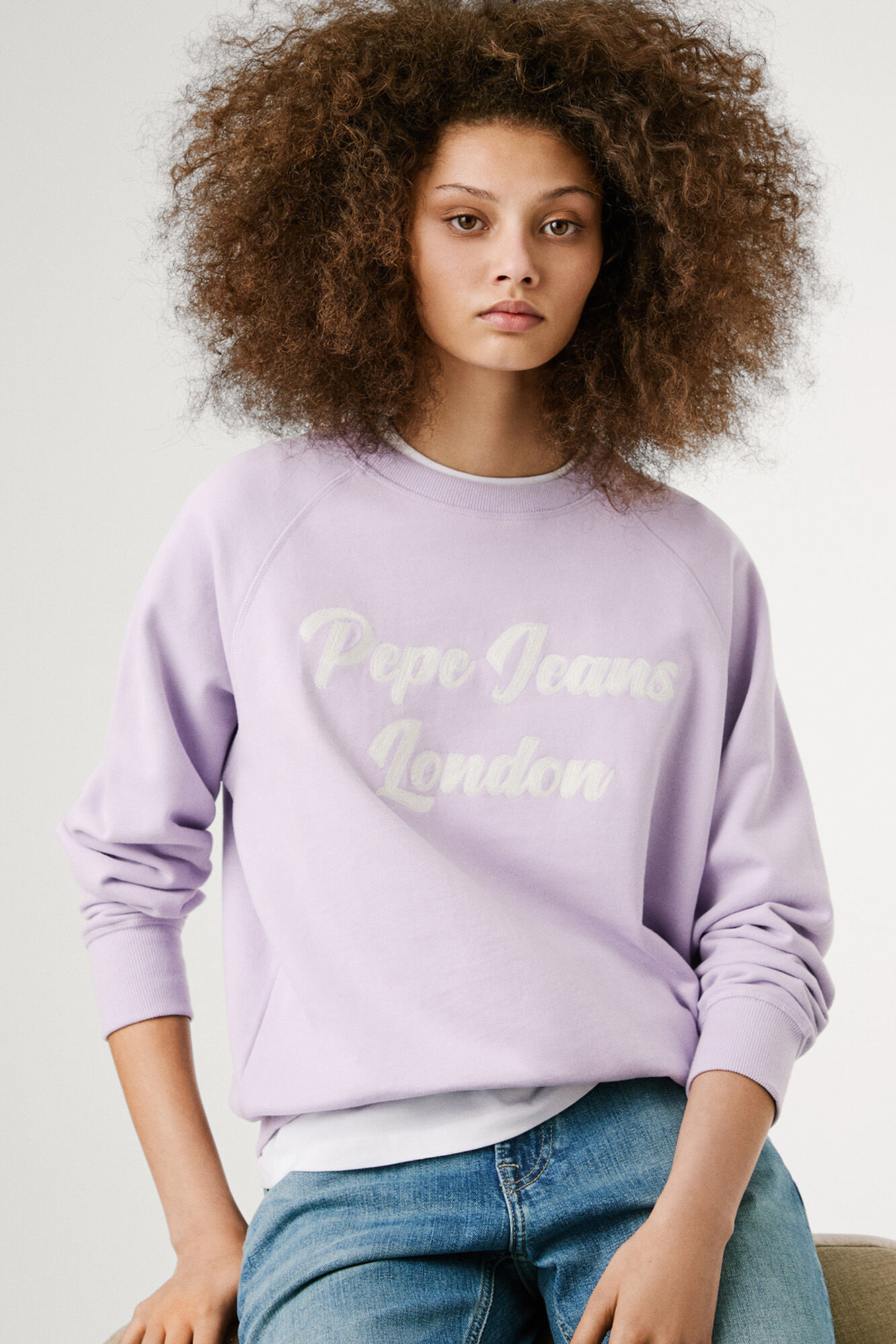 Pepe Jeans Sudadera de manga larga con el logo frontal bordado