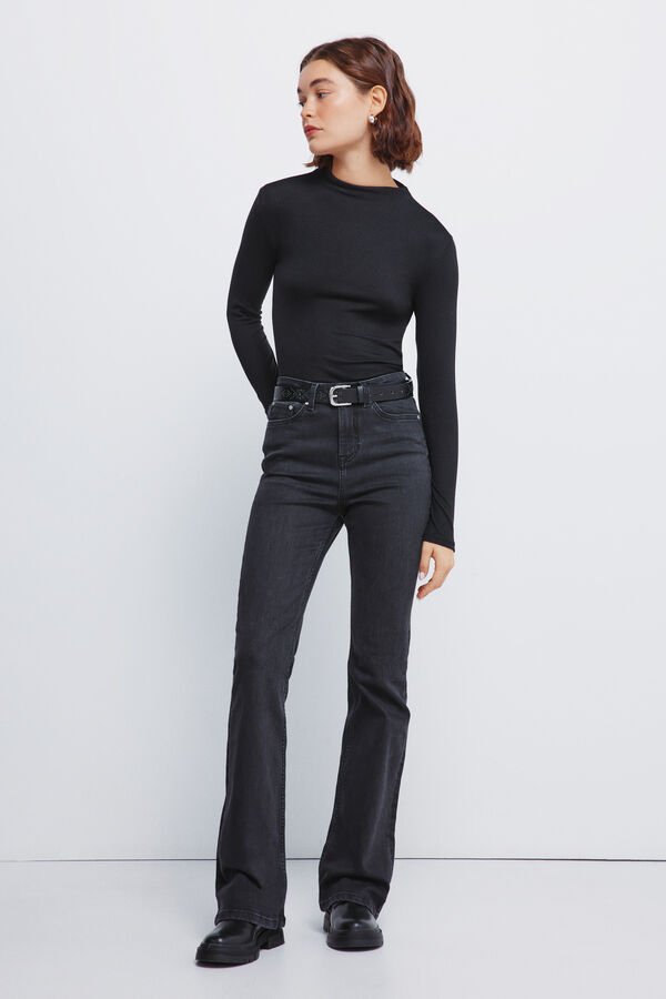 Springfield Majica sa mekim dodirom i Perkins kragna Crna