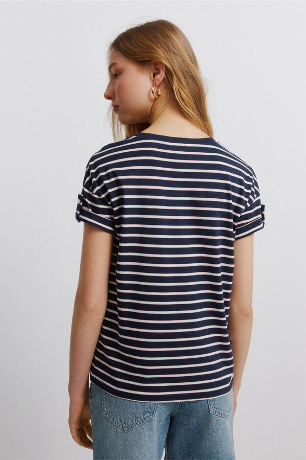 Springfield Striped short sleeve T-shirt blue