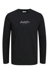 Jack & Jones Camiseta b&aacute;sica manga larga negro