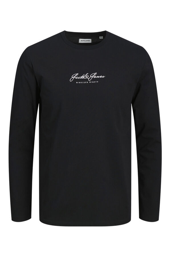 Jack & Jones Camiseta b&aacute;sica manga larga negro