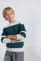 Springfield Kids Basic striped sweater for boys Zelena