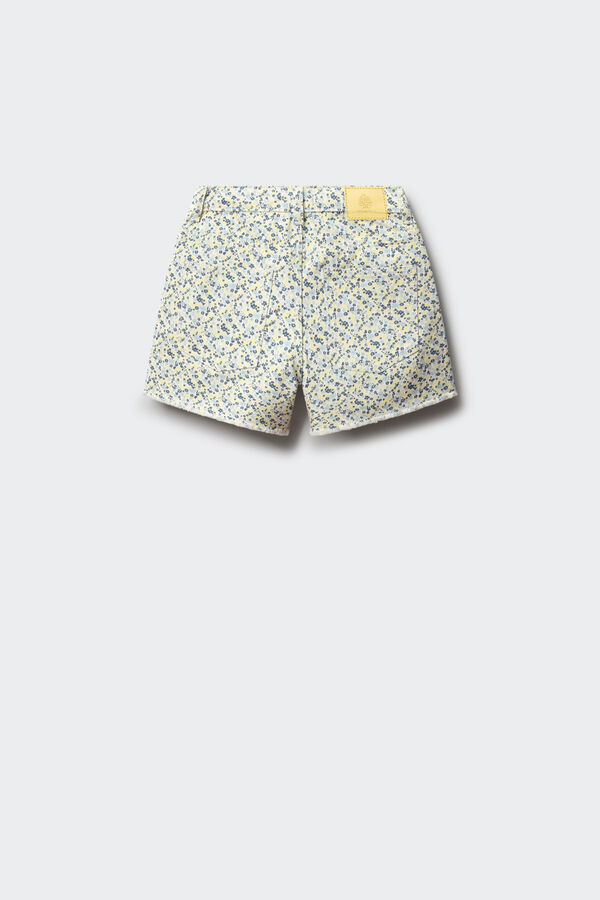 Springfield Kids Short sarga flores ni&ntilde;a amarillo