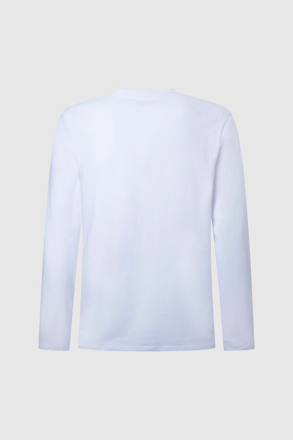 Pepe Jeans T-shirt manga comprida slim branco