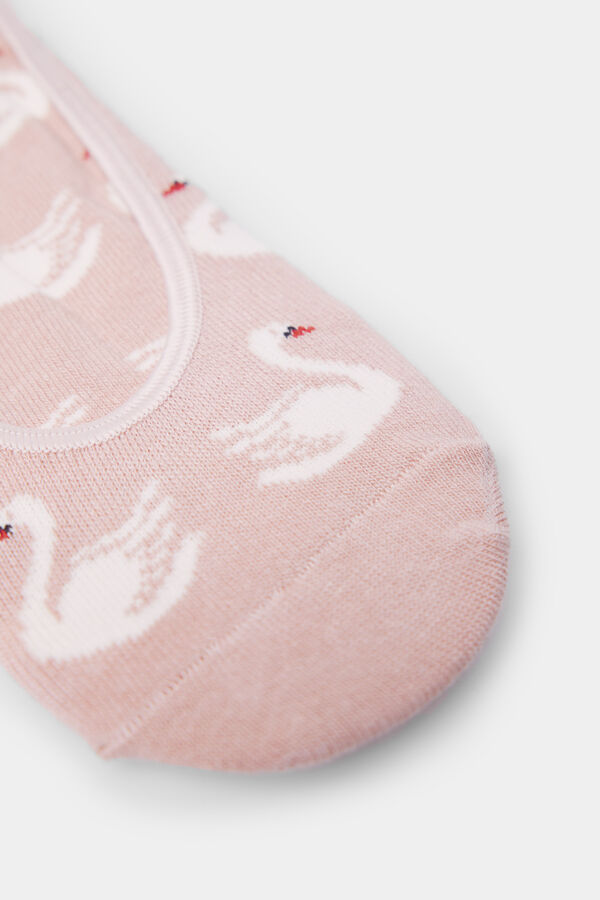 Springfield Nevidljive čarape sa labudima Braon