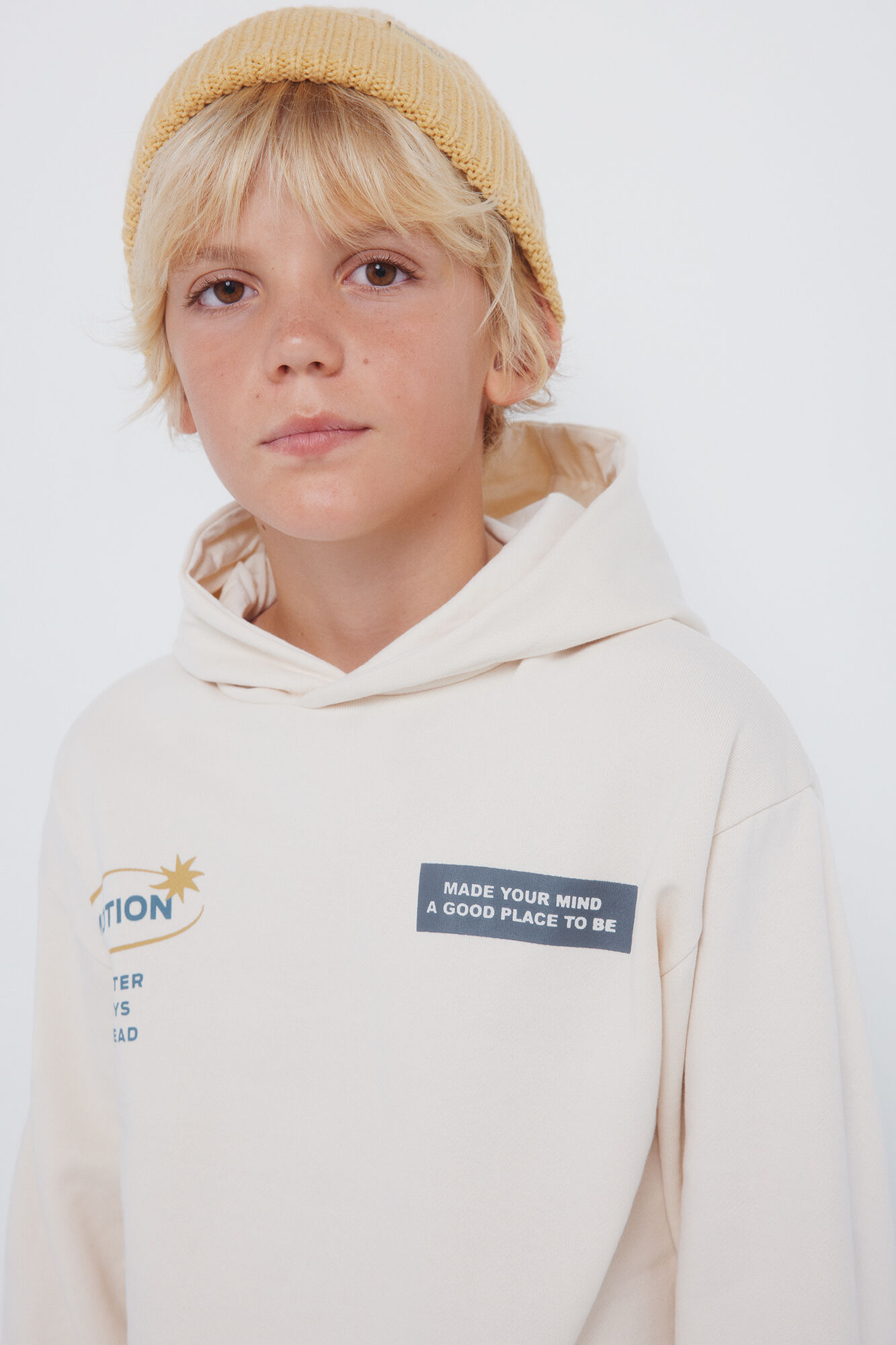 Springfield Kids Sudadera con capucha frase ni&ntilde;o