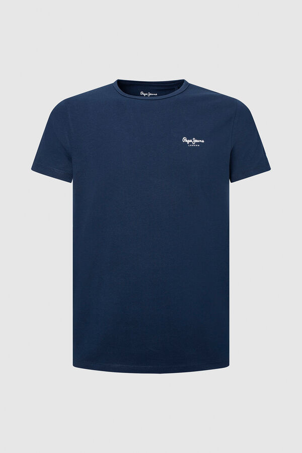 Pepe Jeans Camiseta slim de manga curta azul