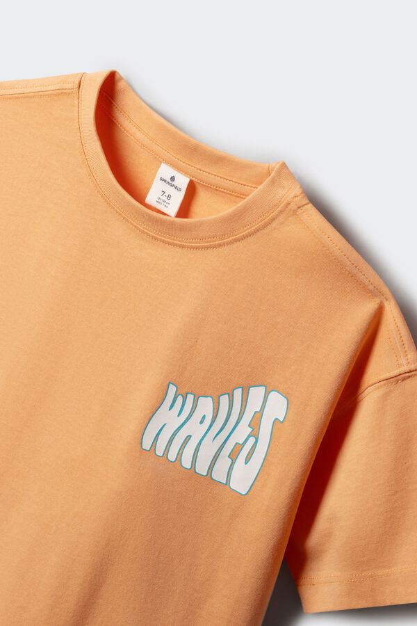 Springfield Kids Majica kratkih rukava "Make Wavesr" za dečake Narandžasta