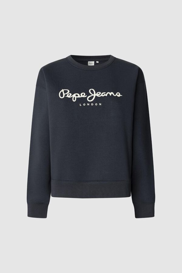 Pepe Jeans Sudadera Cuello Redondo Con Logo azul