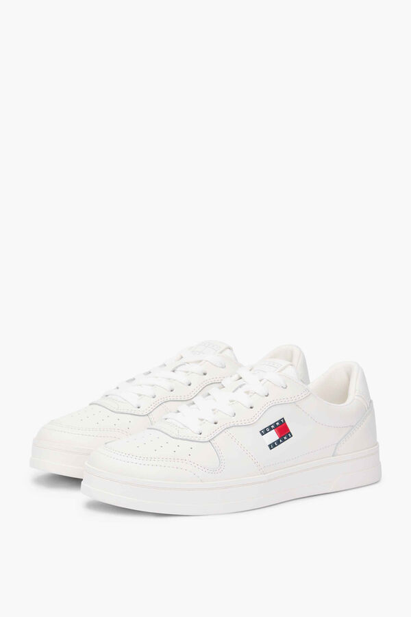 Tommy Jeans Zapatillas Tommy Jeans blancas con logo bandera blanco