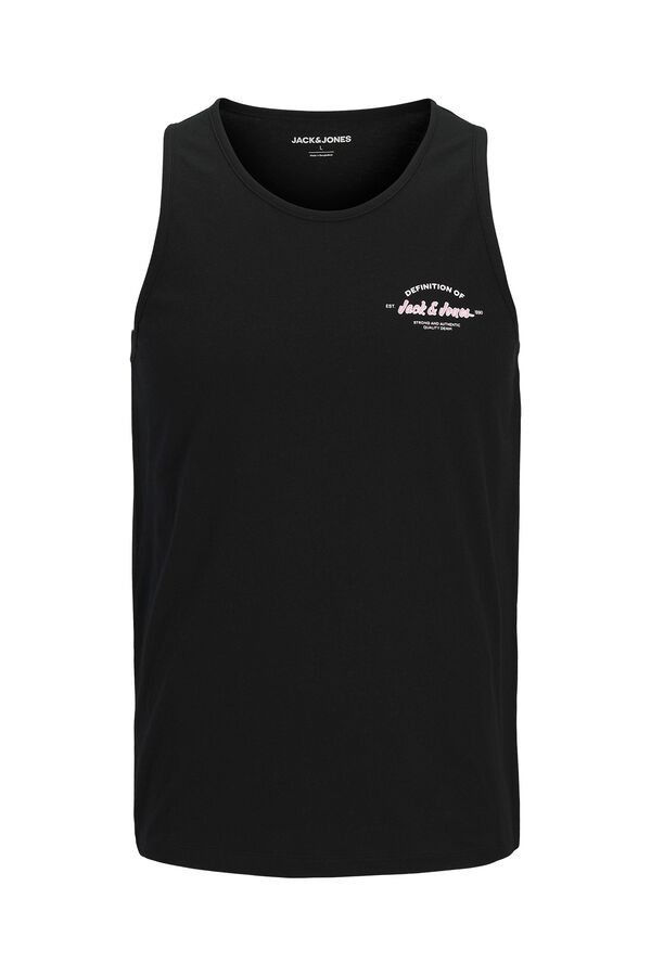 Jack & Jones Camiseta tirantes algod&oacute;n negro