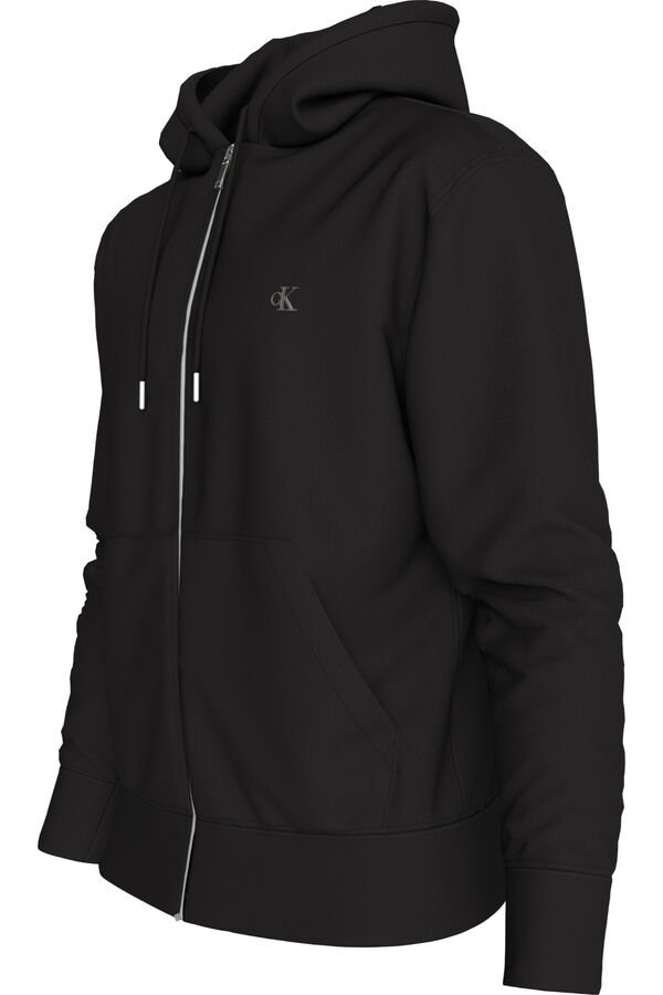 CK Jeans Sudadera con capucha y cremallera negro