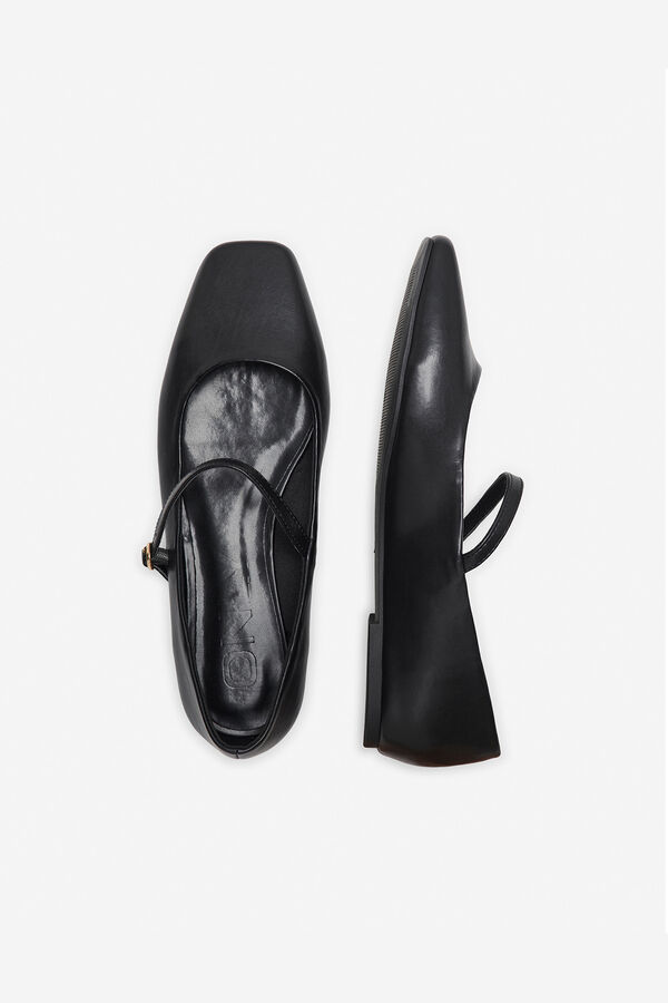 Only Square toe flat ballerina black
