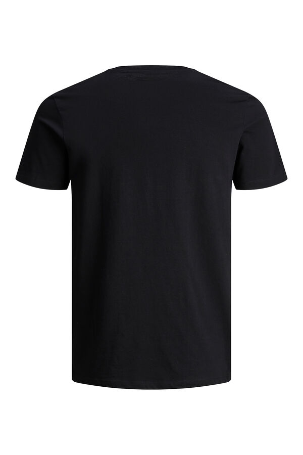 Jack & Jones Camiseta slim bordada negro