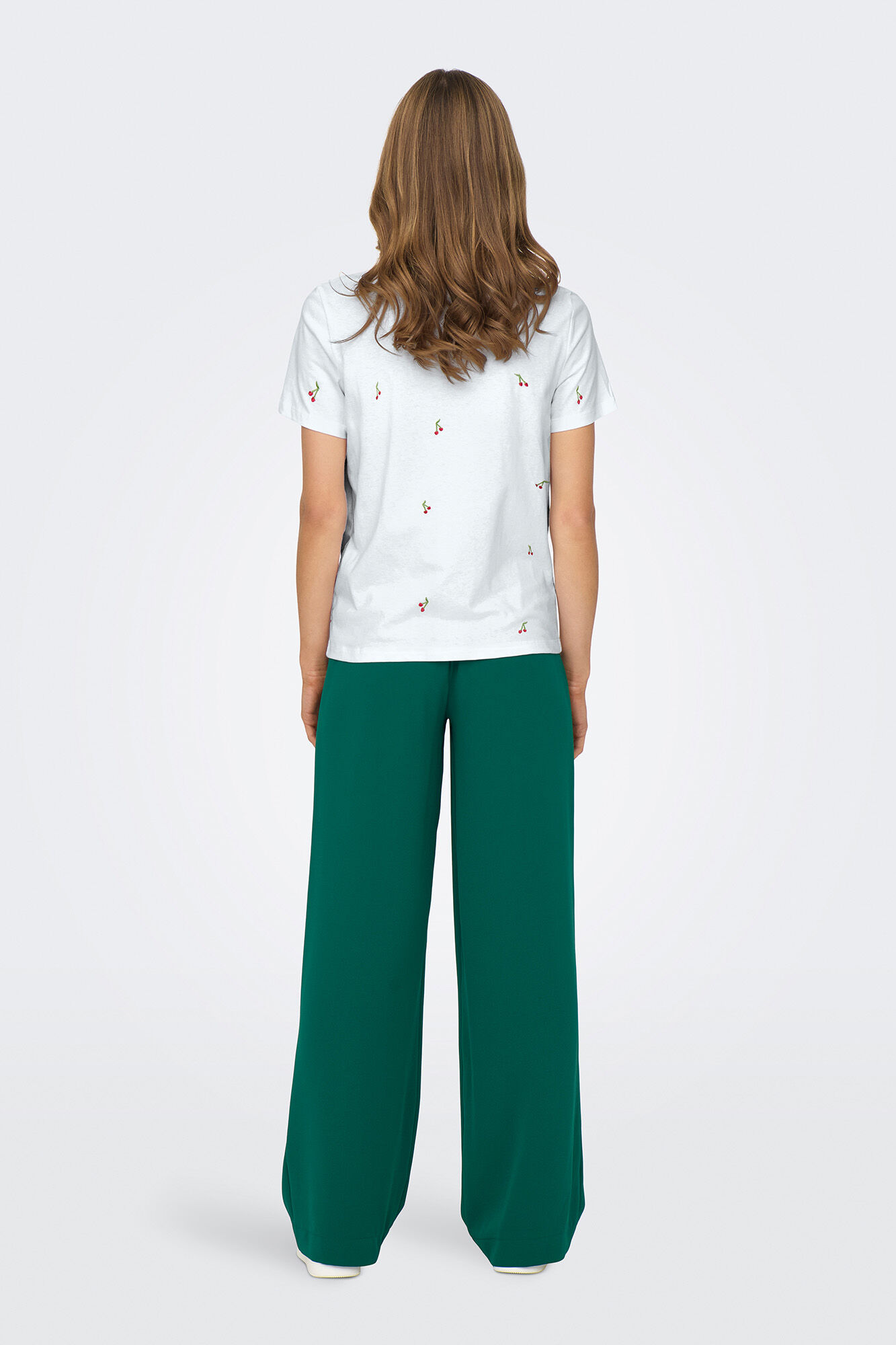 Only Camiseta de manga corta detalle bordados