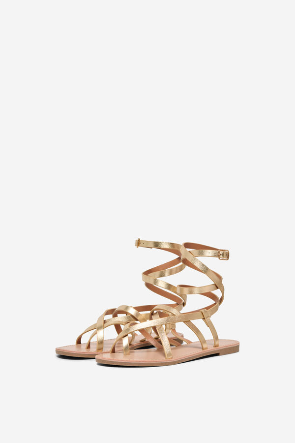 Only R&ouml;mer-Flachsandalen mit Print