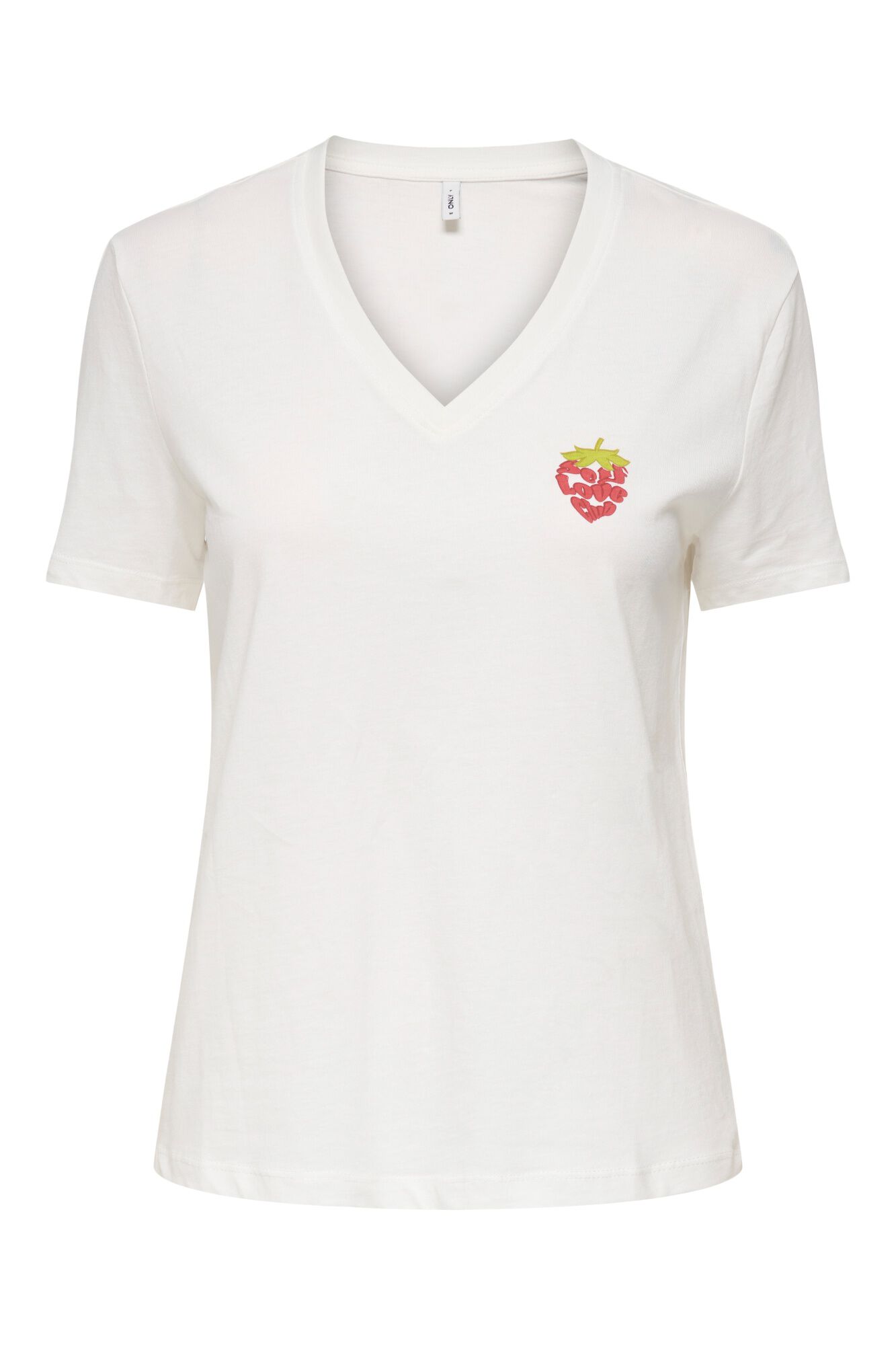 Only T-shirt de manga curta gola em bico