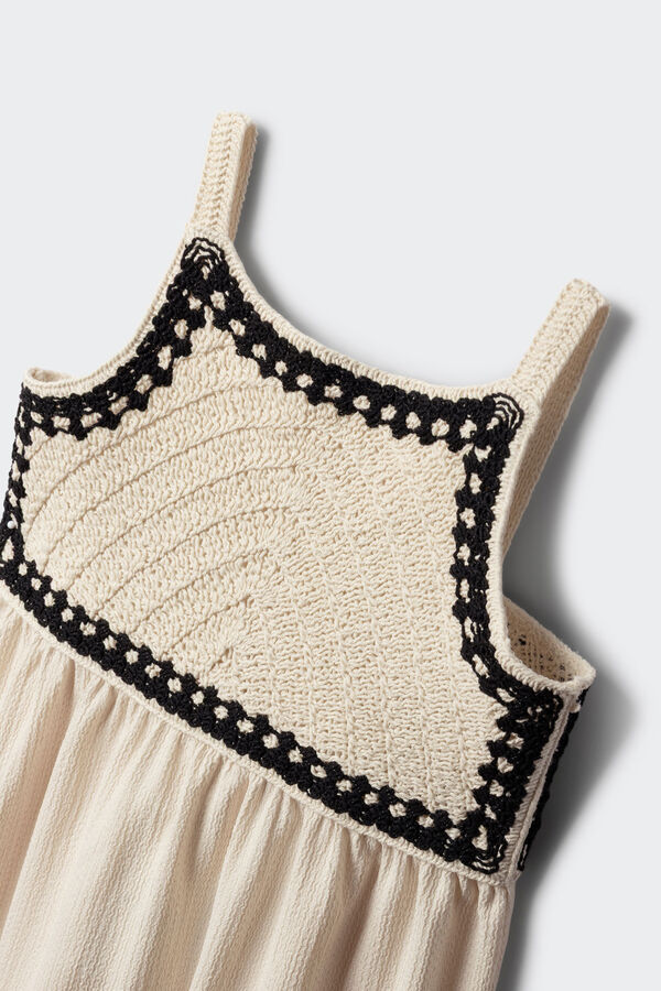 Springfield Kids Crochet girl's dress beige