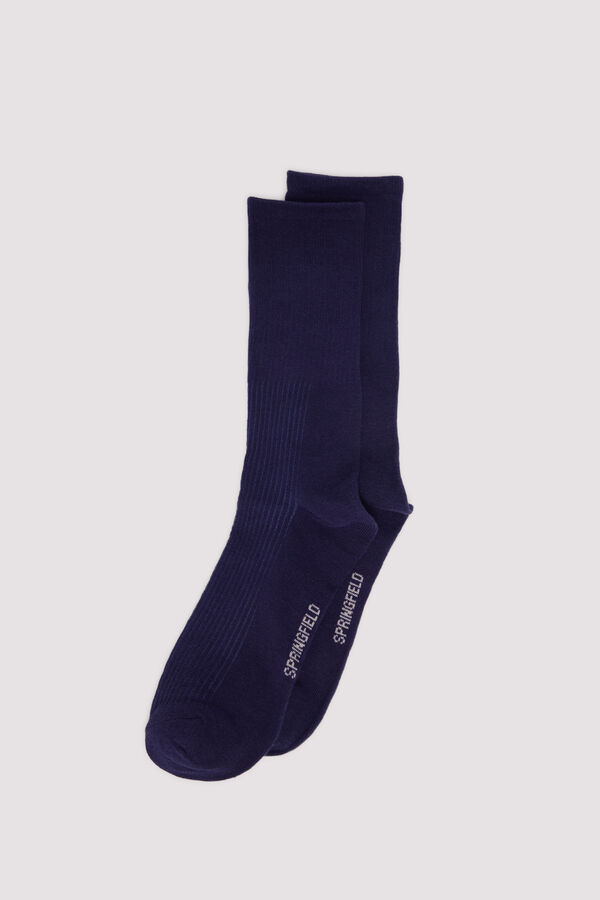 Springfield Two-tone textured cotton sock Plava