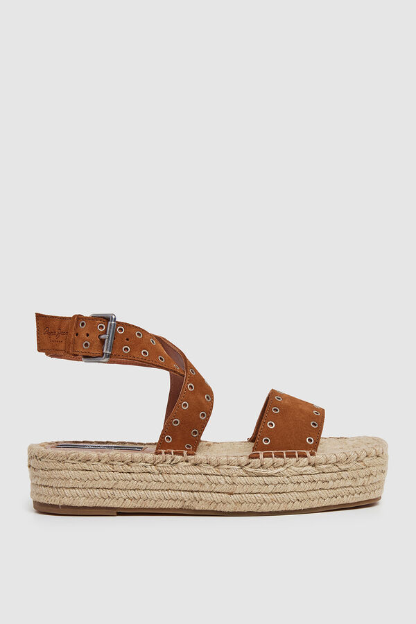 Springfield Suede wedge sandals | Pepe Jeans brown