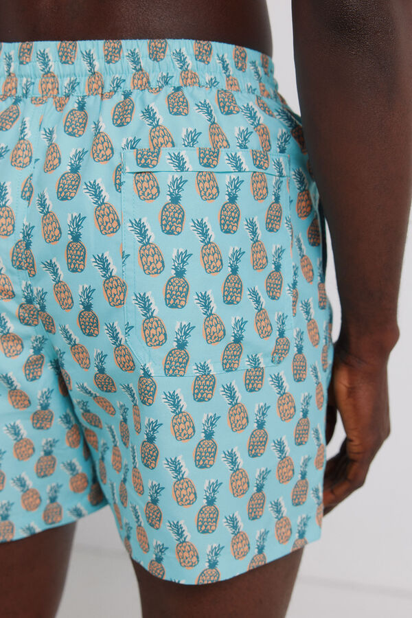Springfield Pineapple print swimwear blue
