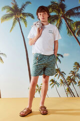 Springfield Kids Dečiji kupaći kostim sa ajkulama Zelena