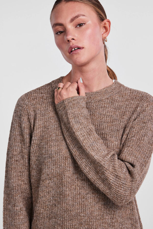 Pieces Vestido curto de malha cru