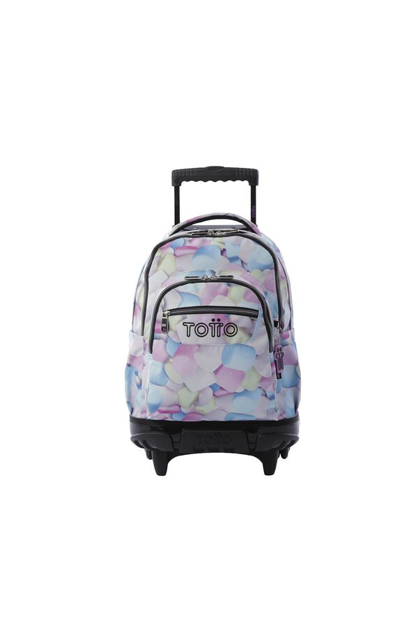 Totto Mochila Renglones Glitter blanco