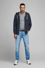 Jack & Jones Sudadera cremallera contraste azul