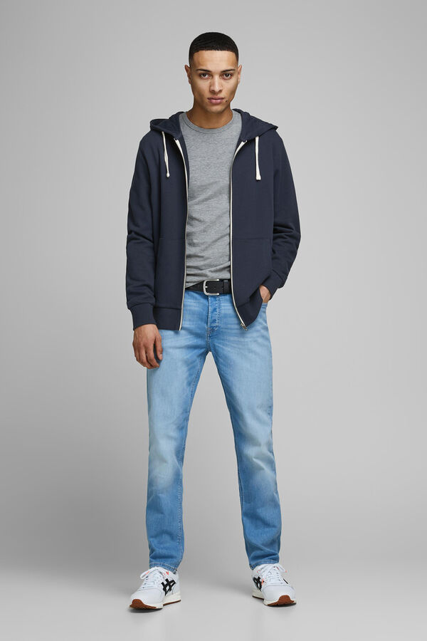 Jack & Jones Sudadera cremallera contraste azul