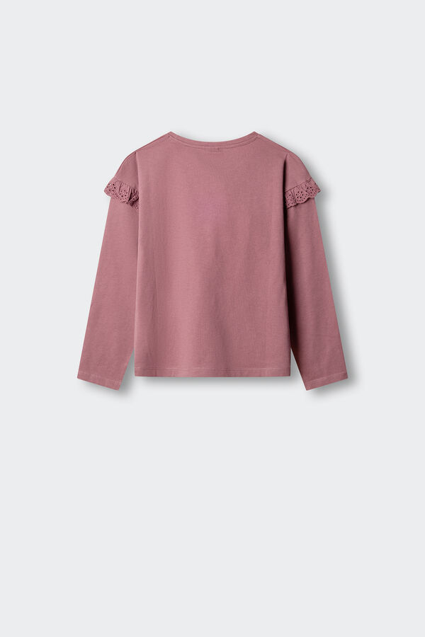 Springfield Kids Majica dugih rukava sa karnerom za devojčice Roze