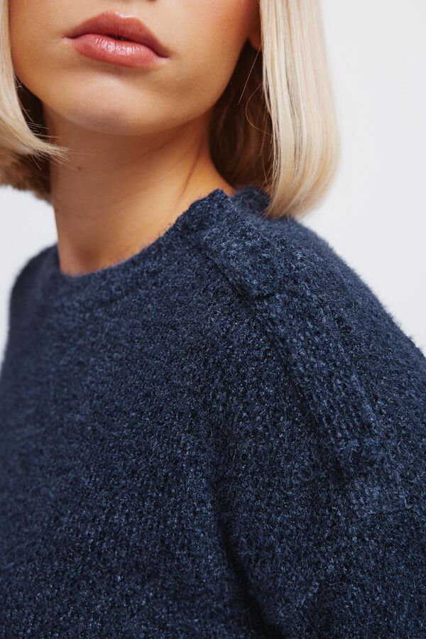 Springfield Džemper od kombinovanog šenila Plava