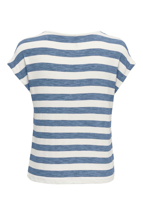 Only Camiseta ligera de rayas azul