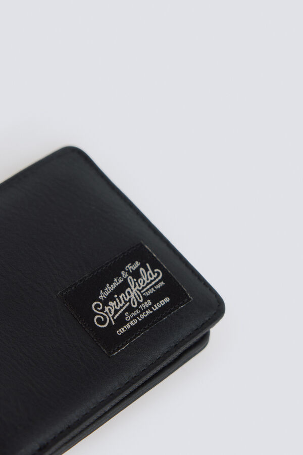 Springfield Cartera efecto piel bicolor negro