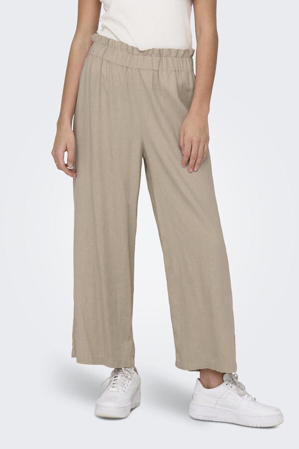 Springfield Wide linen trousers bisernosiva