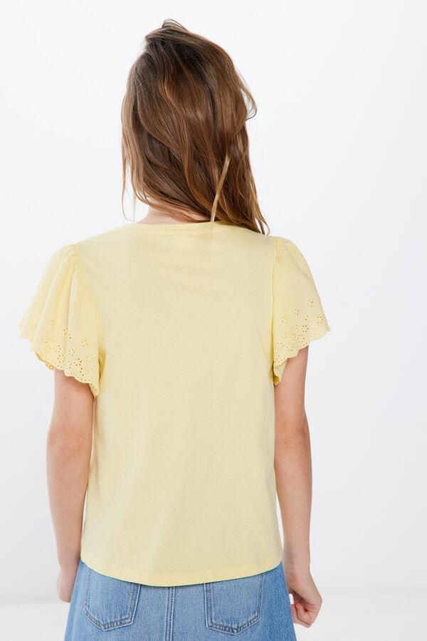 Springfield Girls' ruffled T-shirt yellow