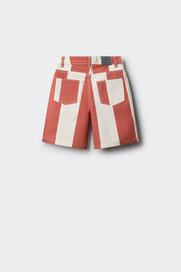 Springfield Kids Crvene bermude na pruge za dečake Koralna