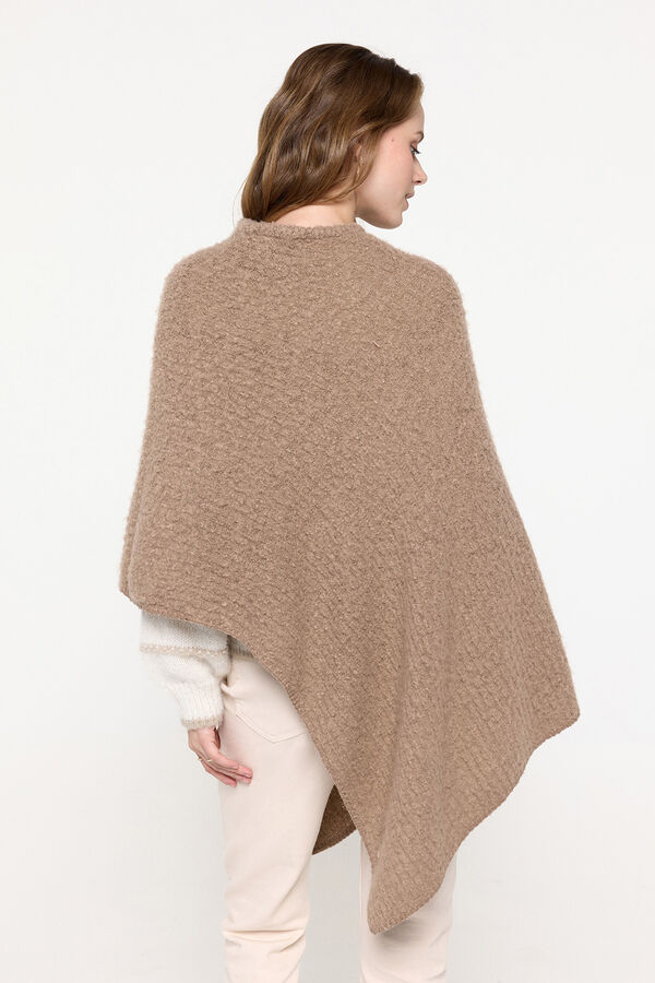 Pieces Poncho con estructura tostado