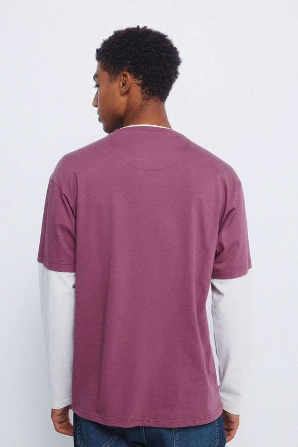 Springfield Majica sa duplim dugi rukav Bordo