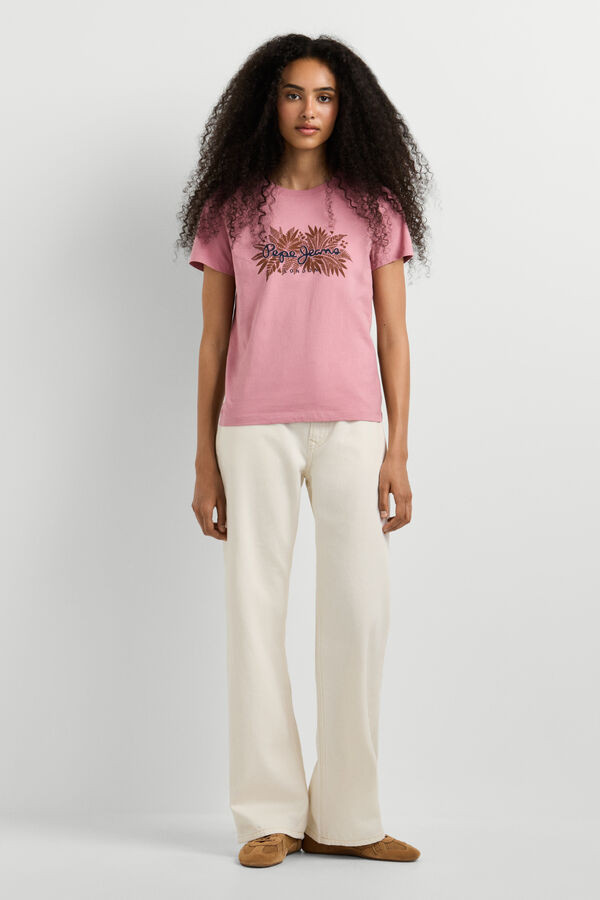 Pepe Jeans Camiseta b&aacute;sica manga corta rosa