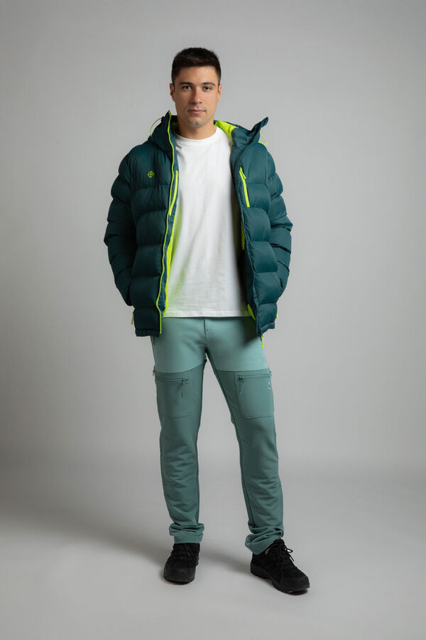 Izas Chaqueta rellena de fibra repelente al agua verde