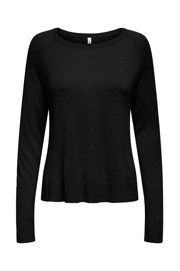 Only Jersey fino manga larga negro