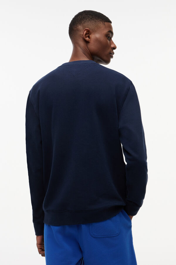 Tommy Jeans Camisola de gola redonda com gr&aacute;fico azul