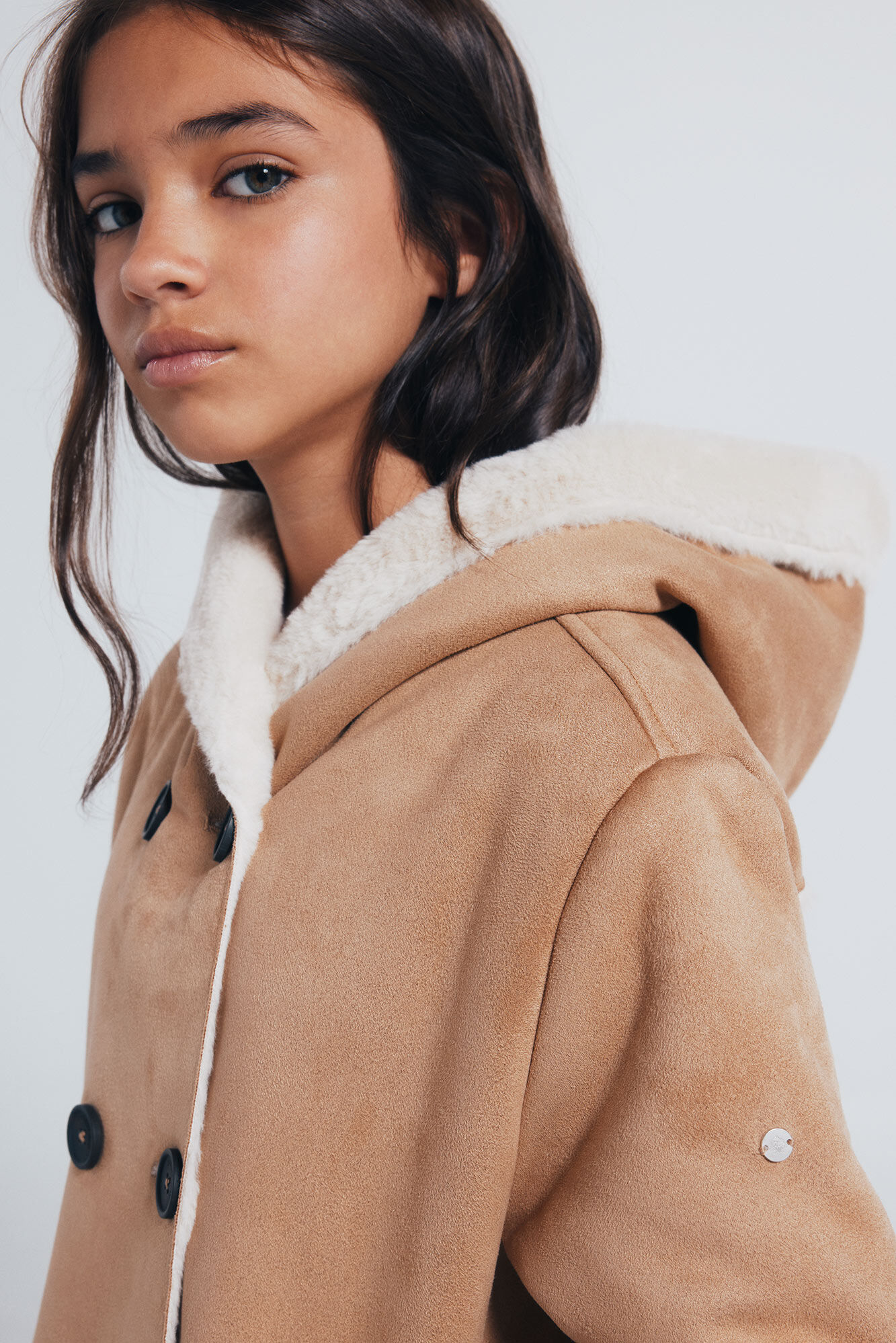 Springfield Kids Jakna od sukna na preklop za devojčice